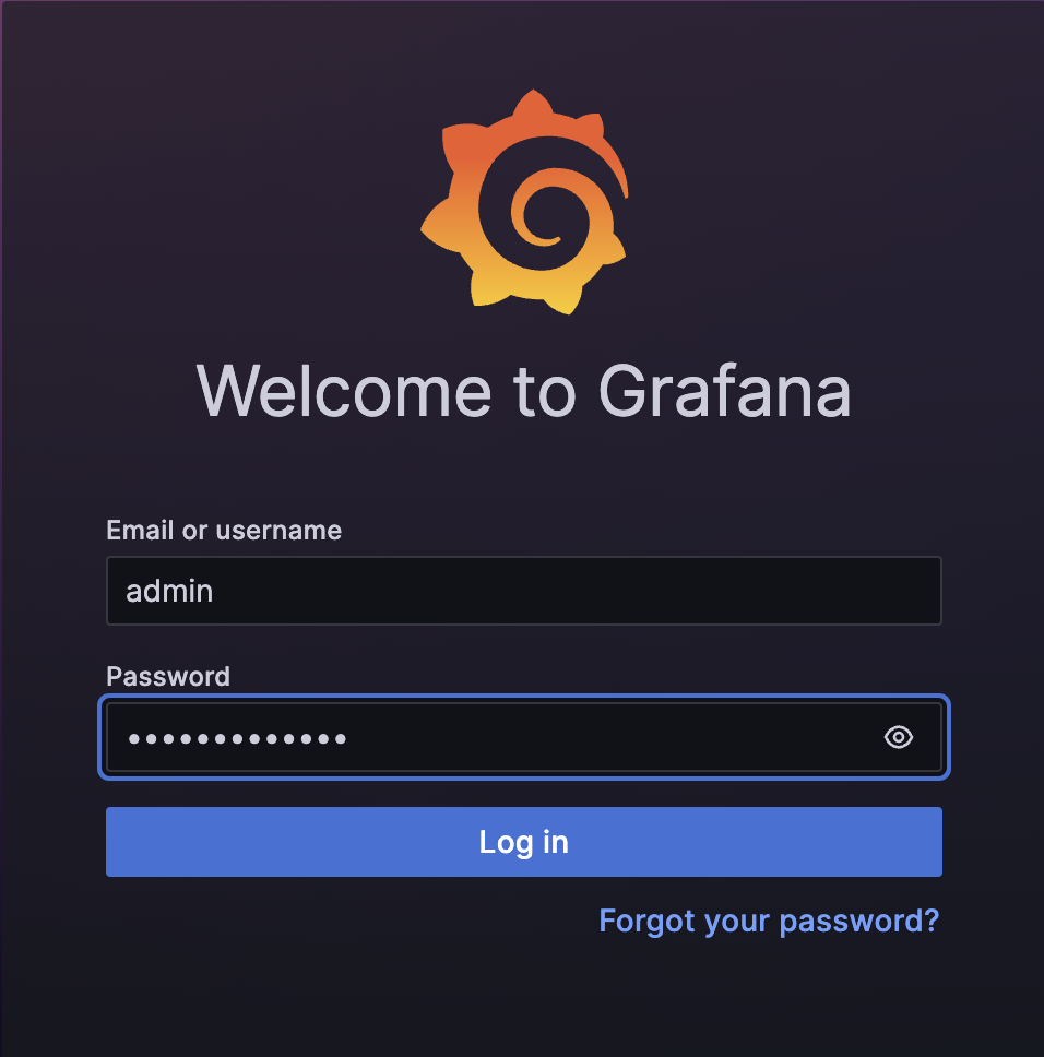 Grafana login